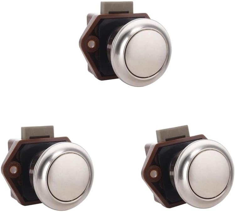 كلاراكو 3 قطع من أقفال مقابض أبواب الخزائن المزودة بزر ضغط، مناسبة لأثاث المنازل المتنقلة والكرفانات. - Image 1