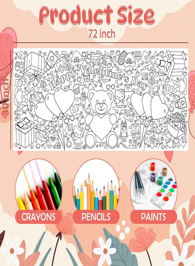 WPROICHD Valentines Day Giant Coloring Poster/Tablecloth - Image 2