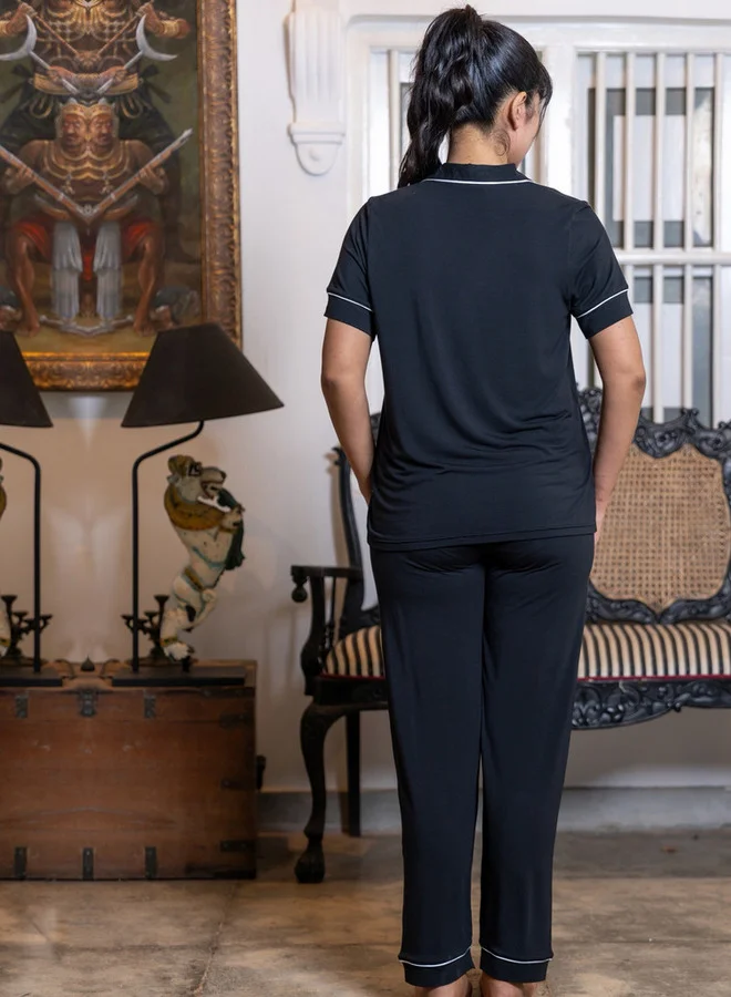 Aadaraya Aadaraya Pyjama Set Shirt and Pants Rayon