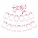 ZTZTST Pink Bow Photo BannerFirst Birthday Decorations for GirlNewborn to 12 Months Photo Banner1st Birthday MilestoneFirst Year PhotosBaby Shower - Image 3