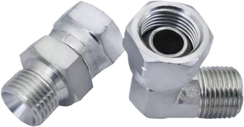 60° Cone Straight Elbow, 1/8" To 1/2" Male Thread Carbon Steel Hydraulic Pipe Fitting(Color1,3/8") - Image 1