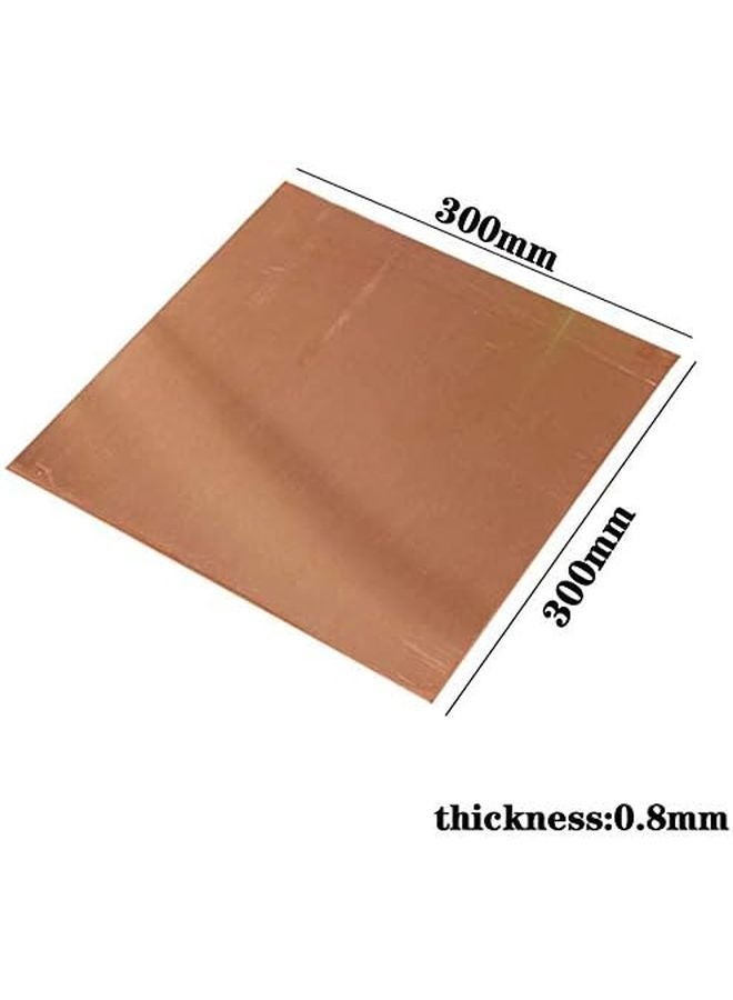 Pure Copper Sheet Metal Plate 300mm x 300mm x 0.8mm for Welding Brazing and Decoration - Image 3