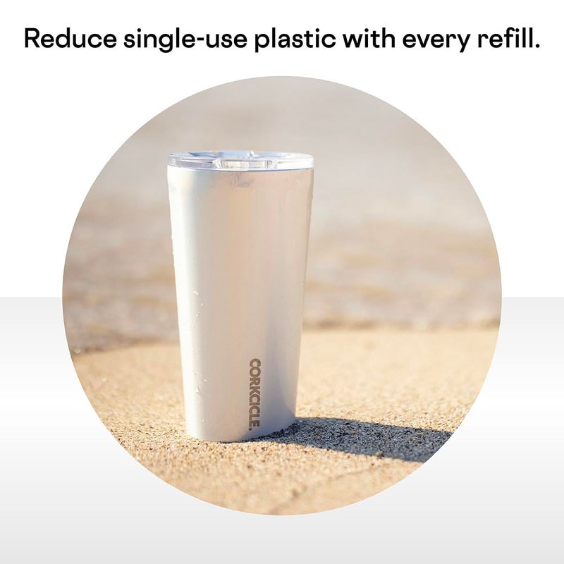 Corkcicle Classic Tumbler - Keeps Drinks Hot for 3 Hours - Triple-Insulated Stainless Steel - Cupholder Friendly - Holiday Mug Gift - Great for Gifting Warmth - 24 oz - Gloss White - Image 5