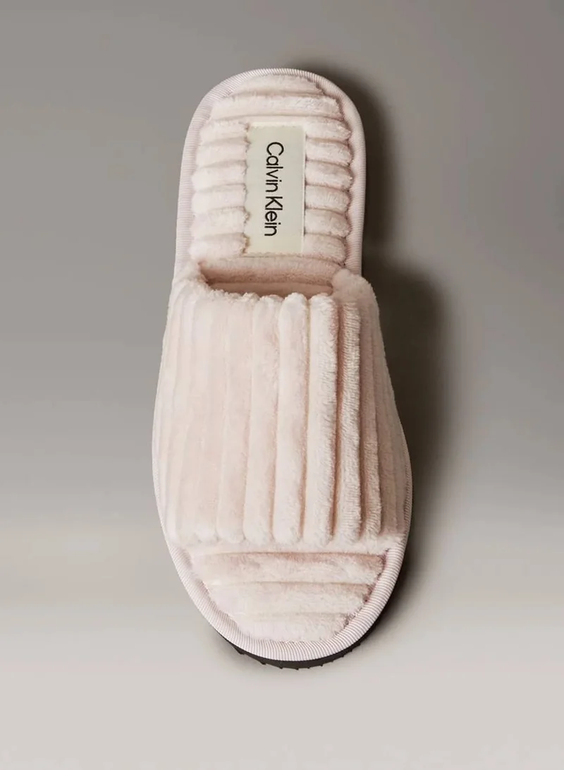 Calvin Klein Jeans Hushed Pink Soft Padded Corduroy Slippers for Women | Best Price UAE