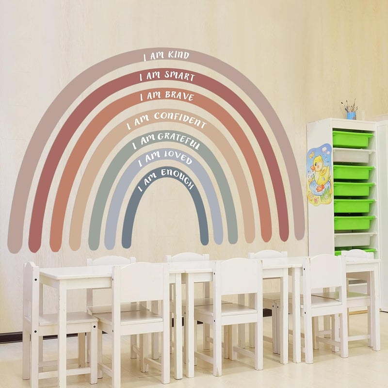 Tinideya Large Rainbow Wall Decal with Inspirational Quotes - Image 5