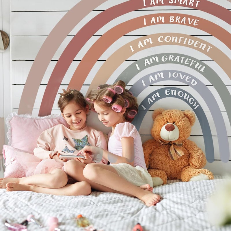 Tinideya Large Rainbow Wall Decal with Inspirational Quotes - Image 4