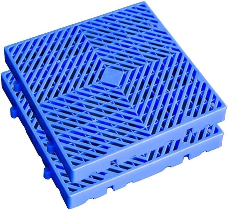 Multifunctional Breathable Moisture Proof Plastic Floor Pallets 50x50cm Grid Racks 2 Pcs - Image 2