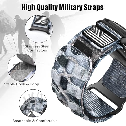 MOFREE Compatible with Samsung Galaxy Watch Ultra 47mm/Ultra 2 (2024/2025) Bands,Rugged Nylon Woven Loop Sport Adjustable Strap Replacement Wristband for Samsung Galaxy Watch Ultra Bands for Men - Image 2