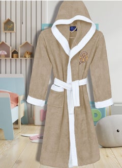 Banotex Cotton children's bathrobe with a pocket for unisex, 100% Egyptian cotton, ultra-soft, highly water-absorbent, color-fast and modern, ideal for daily use, resorts and spas, size  2 