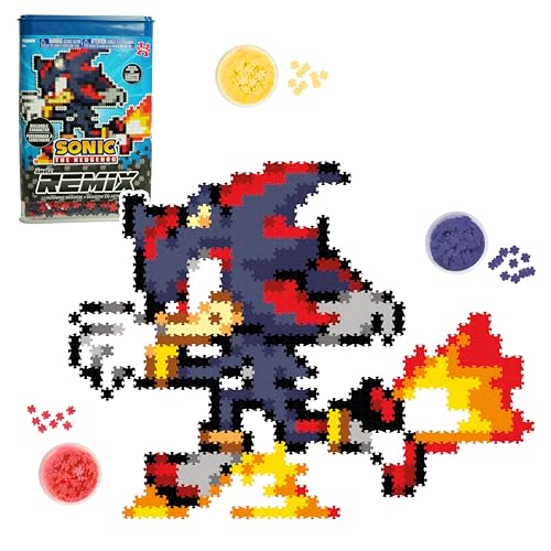 TOMY Jixelz Remix Sonic The Hedgehog Craft Kit Running Shadow No Heat or Glue Required Gaming Room Decor and Video Game Collectibles 1200 Pieces Ages 8 Years and Up - Image 1