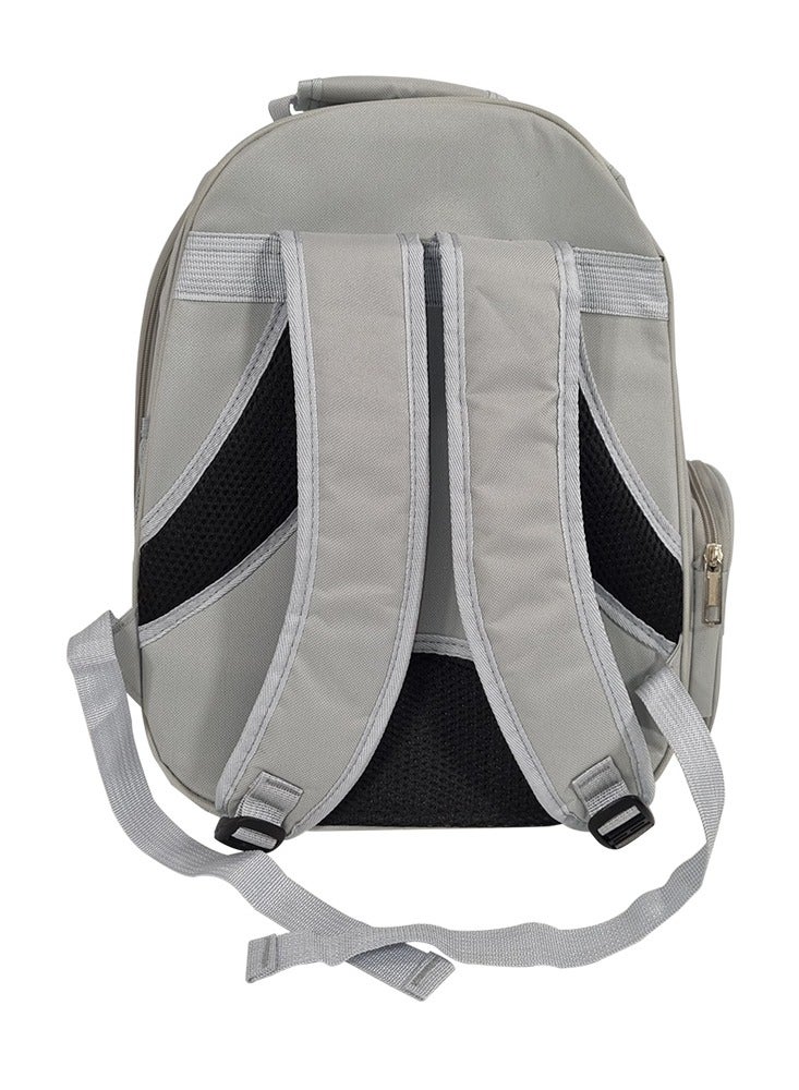 MAJIBAO Pet carrier backpack for Travel, Hiking, and Outdoor activities, Portable pet carrier bag with breathable space, Transparent pet travel backpack for cats and dogs (Grey)  - Image 5