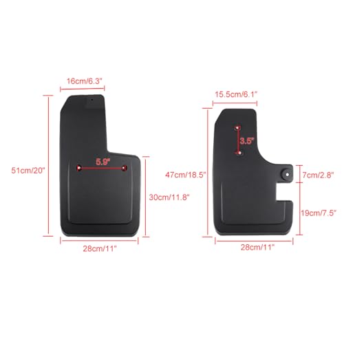 Atubeix Mud Flaps for Ford Bronco Accessories 2021 2022 2023 2024 2025 2/4-Door, Splash Guards Easy Installed, No Punching Required Front and Rear 4PCS (not Applicable to Sport - Image 5