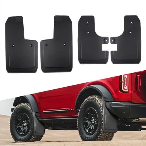 Atubeix Mud Flaps for Ford Bronco Accessories 2021 2022 2023 2024 2025 2/4-Door, Splash Guards Easy Installed, No Punching Required Front and Rear 4PCS (not Applicable to Sport - Image 1