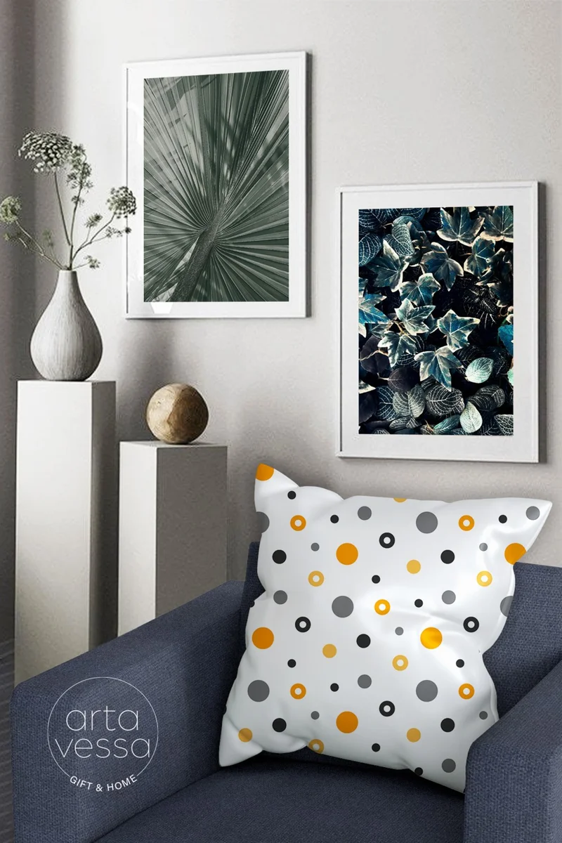 ارتافيسا Double Sided Digital Printed Decorative Faux Leather Throw Pillow Cover
