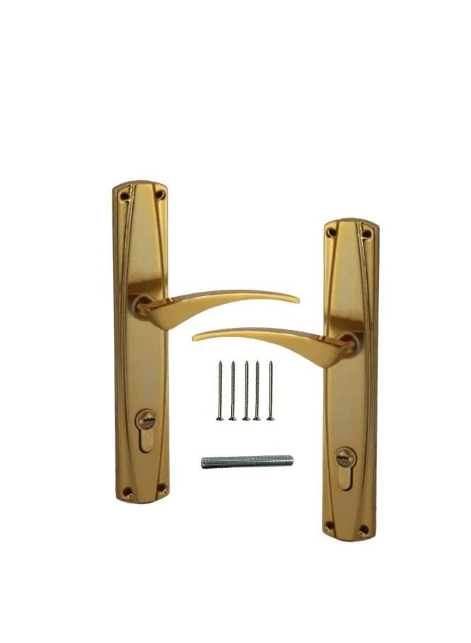 TUCRA One-Piece Door Handle Set | Elegant Aluminum Construction | Fits Wooden & Metal Doors | Easy Installation & Classic Finish