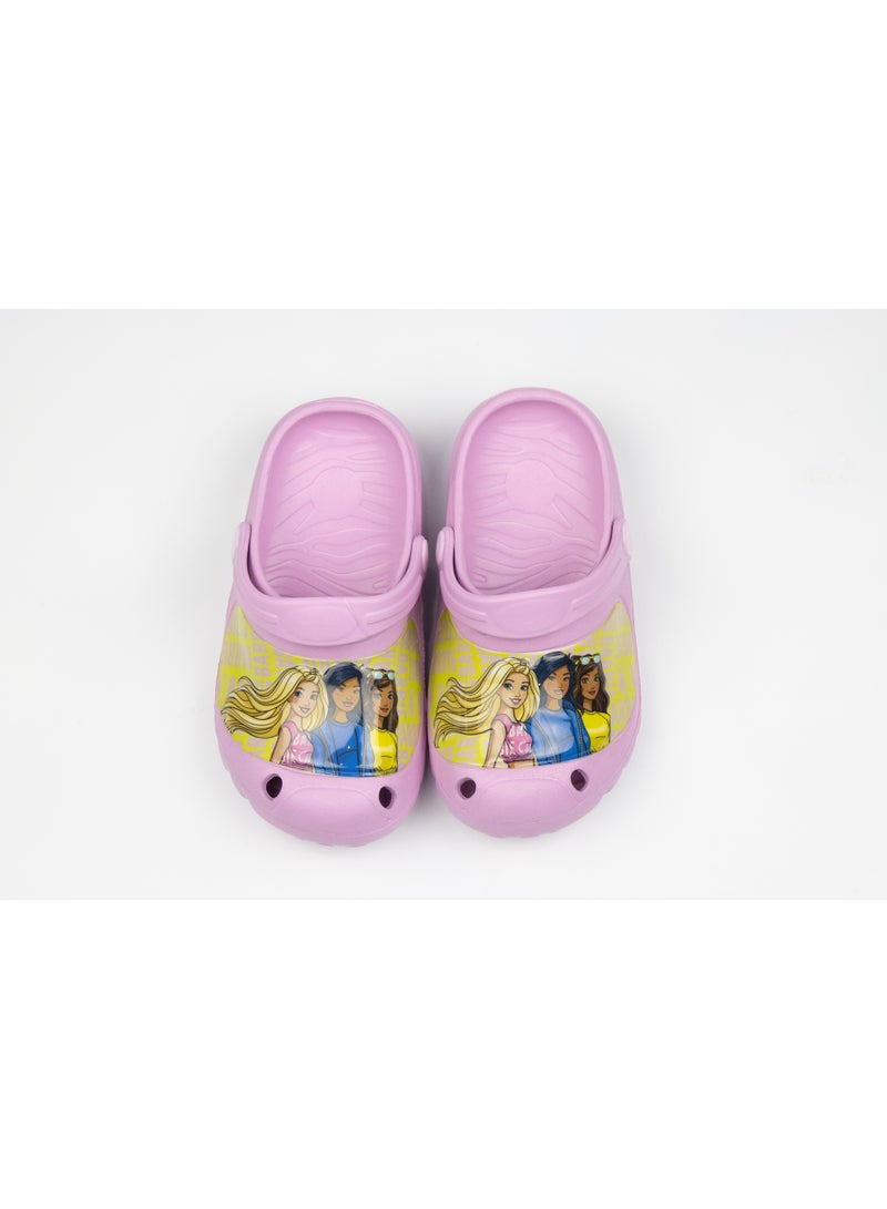 باربي قباقيب باربي للأطفال - صنادل خفيفة الوزن ومتينة سهلة الارتداء للبنات - وردي - Image 1