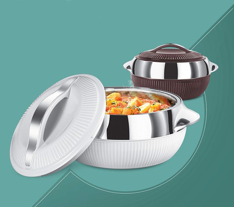 Milton MILTON Fiesta Insulated Casserole Brown Set of 3 Inner Stainless Steel 450 Ml - Image 4