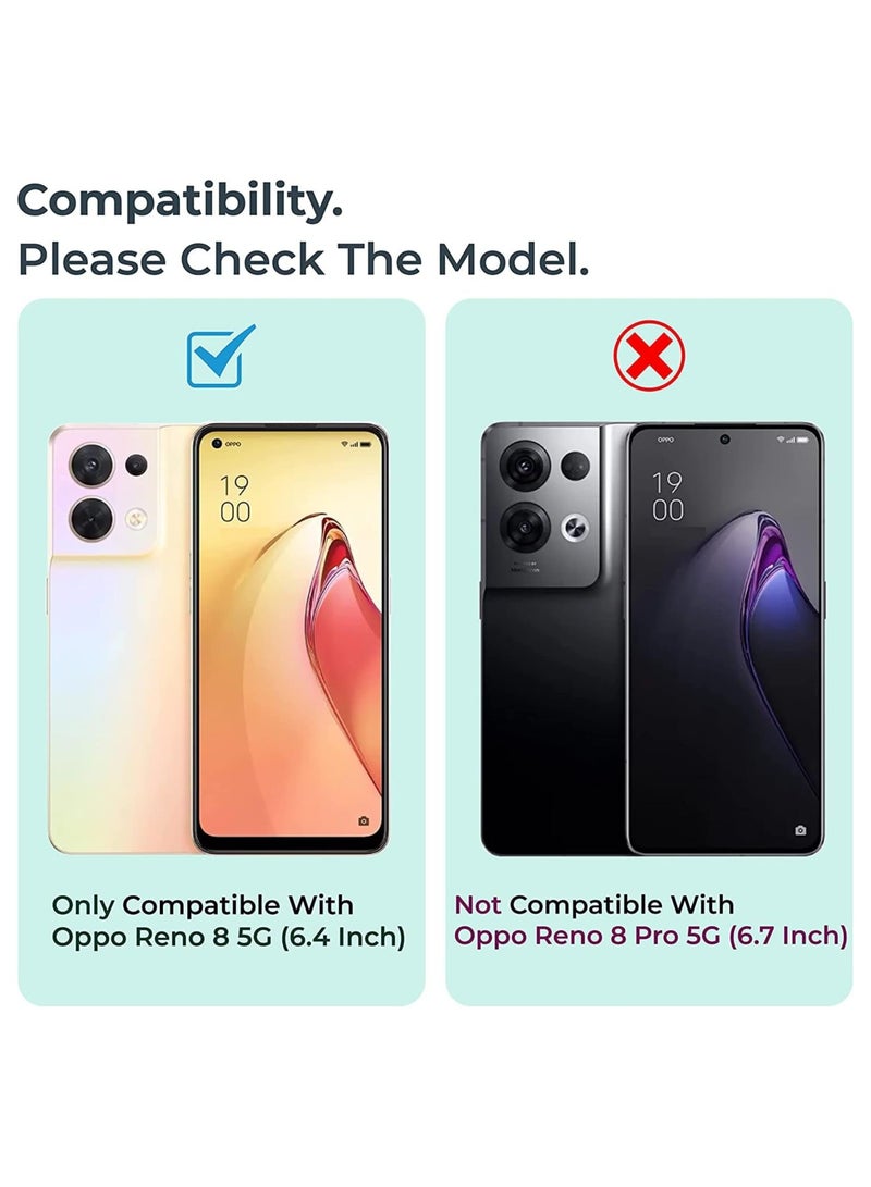 غطاء حماية شفاف لهاتف OPPO Reno 8 5G غطاء خلفي من السيليكون الشفاف الناعم والمرن من مادة TPU مع حماية للكاميرا وممتص للصدمات لهاتف OPPO Reno 8 غطاء شفاف OPPO Reno 8 5G شفاف - Image 4