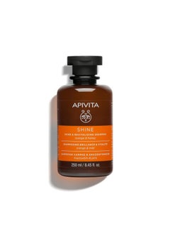 Apivita Shine and Revitalizing Shampoo 250ml - Natural Shampoo with Orange and Honey - Promotes Hair Shine and Revitalizes - For All Hair Types  - Image 1