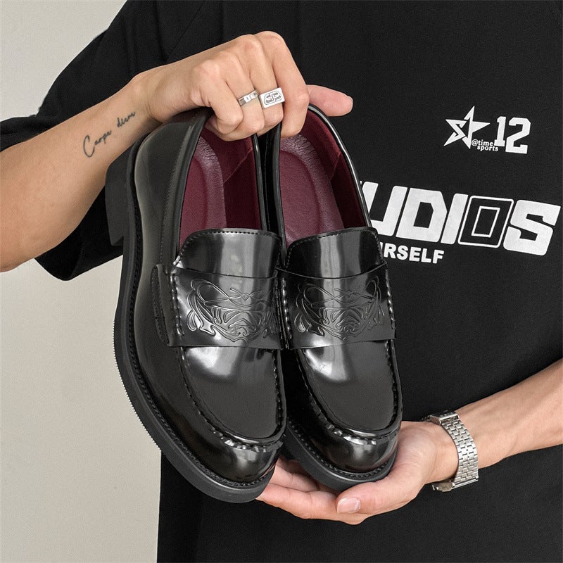 Men'S And Women'S Retro Slip-On Peas Loafers Loafers Joker Leather Shoes For Lovers 5106-W - Image 2