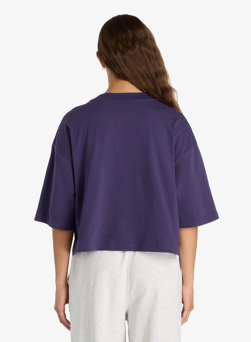 New Balance Athletics Premium Chest Logo Cropped T-Shirt - Image 2