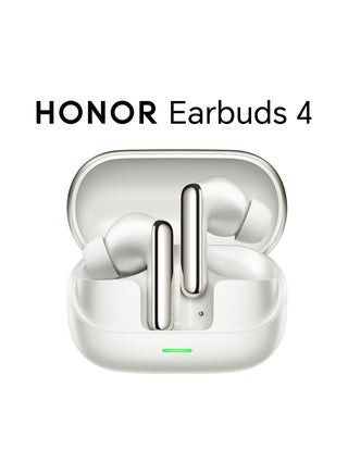 HONOR Earbuds 4 with AI Translation, 50dB Hybrid ANC, 46H Battery Life, Dual Drivers(11mm+6mm), 3-Mic AI Translation, IP54 Water Resistant White White - view 2