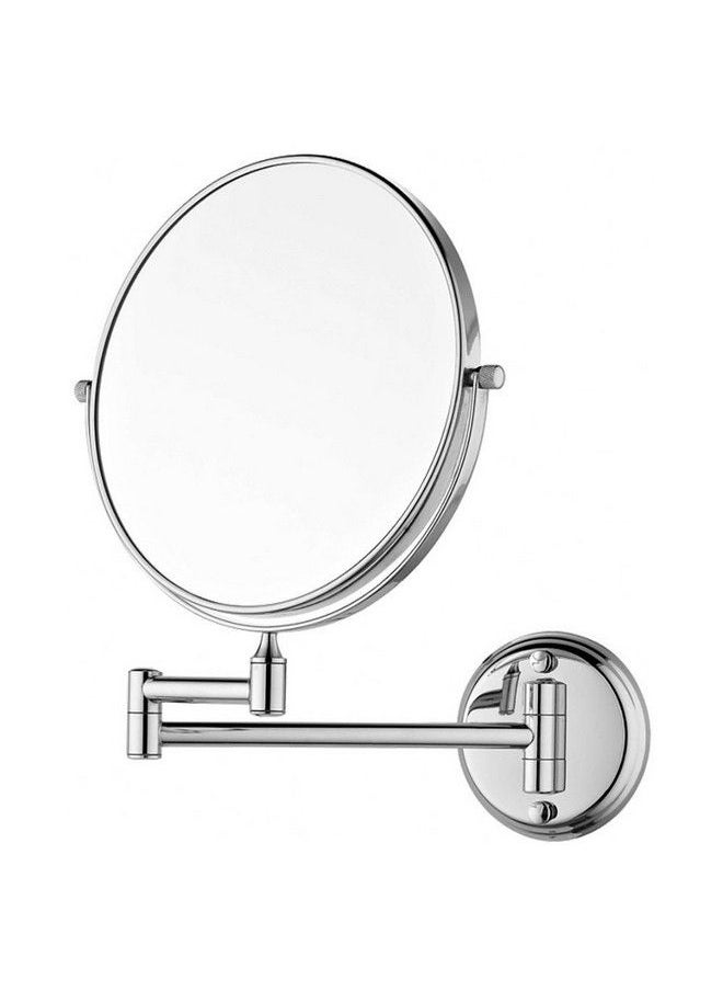 RFV1 Makeup Shaving Bathroom Vanity Mirror Stainless Steel Body With Magnification Wall Bracket And Adjustable Frame (Silver)  - Image 1