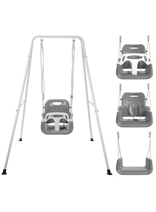 والالا أرجوحة للأطفال الصغار، مجموعة أرجوحة 3 في 1 للفناء الخلفي، أرجوحة للأطفال للاستخدام في الهواء الطلق/الداخل، مناسبة للأطفال من عمر 6 أشهر إلى 10 سنوات. - Image 2