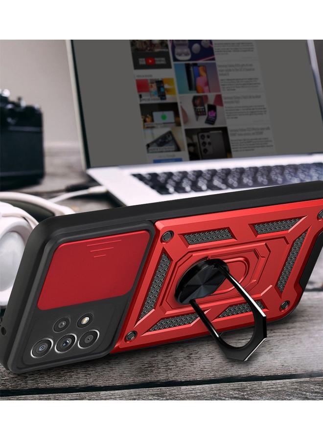 اس-توب جراب لهاتف Samsung Galaxy A32 4G بتصميم غطاء كاميرا منزلق مصنوع من مادة TPU+PC - Image 5