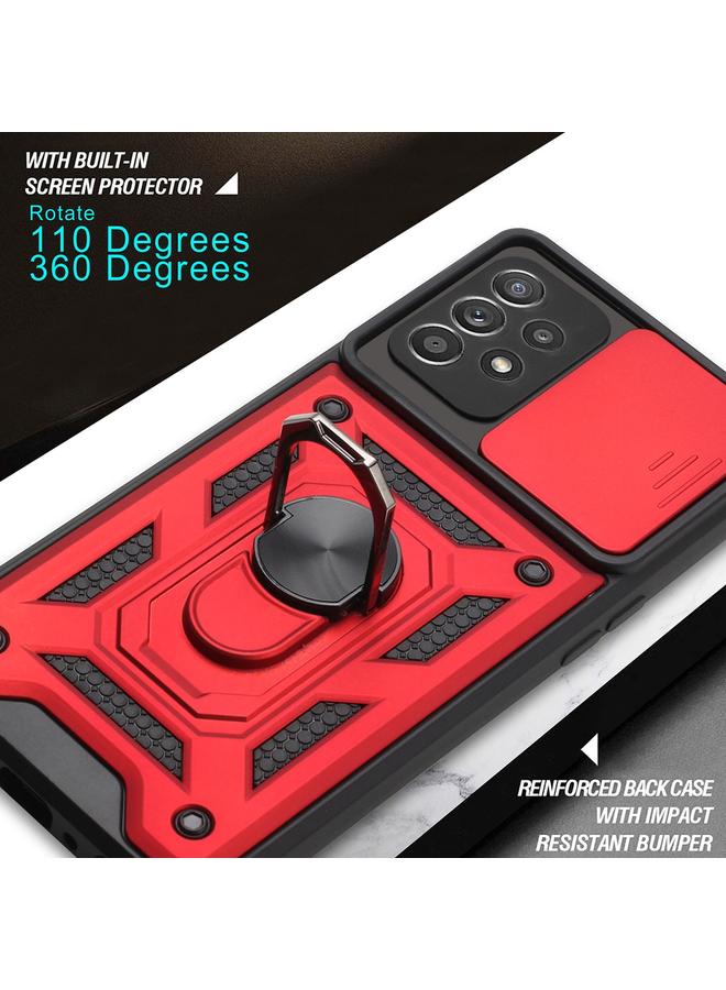 اس-توب جراب لهاتف Samsung Galaxy A32 4G بتصميم غطاء كاميرا منزلق مصنوع من مادة TPU+PC - Image 4