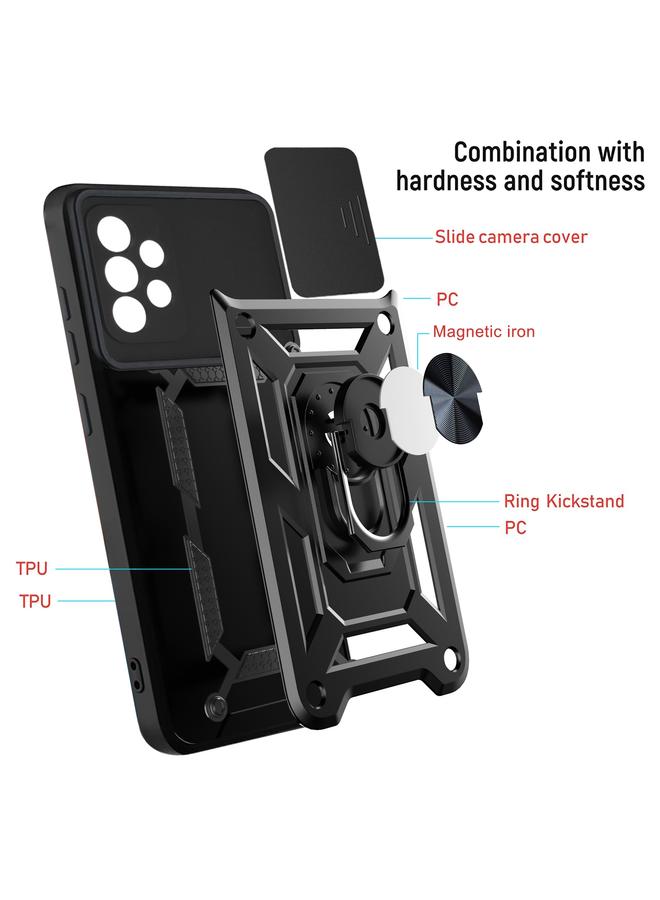 اس-توب جراب لهاتف Samsung Galaxy A32 4G بتصميم غطاء كاميرا منزلق مصنوع من مادة TPU+PC - Image 3