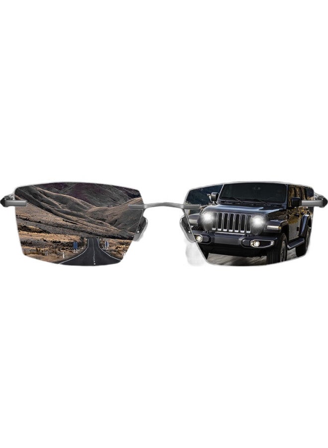 CAPONI Pure Titanium Photochromic Polarized Sunglasses Men Frameless Ultra-Light Day And Night Dual-Use Driving Special Driving Night Vision Glasses - Image 1