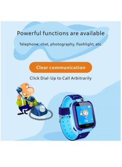 LW Ultra-thin Waterproof Kids Tracker Phone Call For Boys Girls Sport Smart Watch Blue  - Image 4
