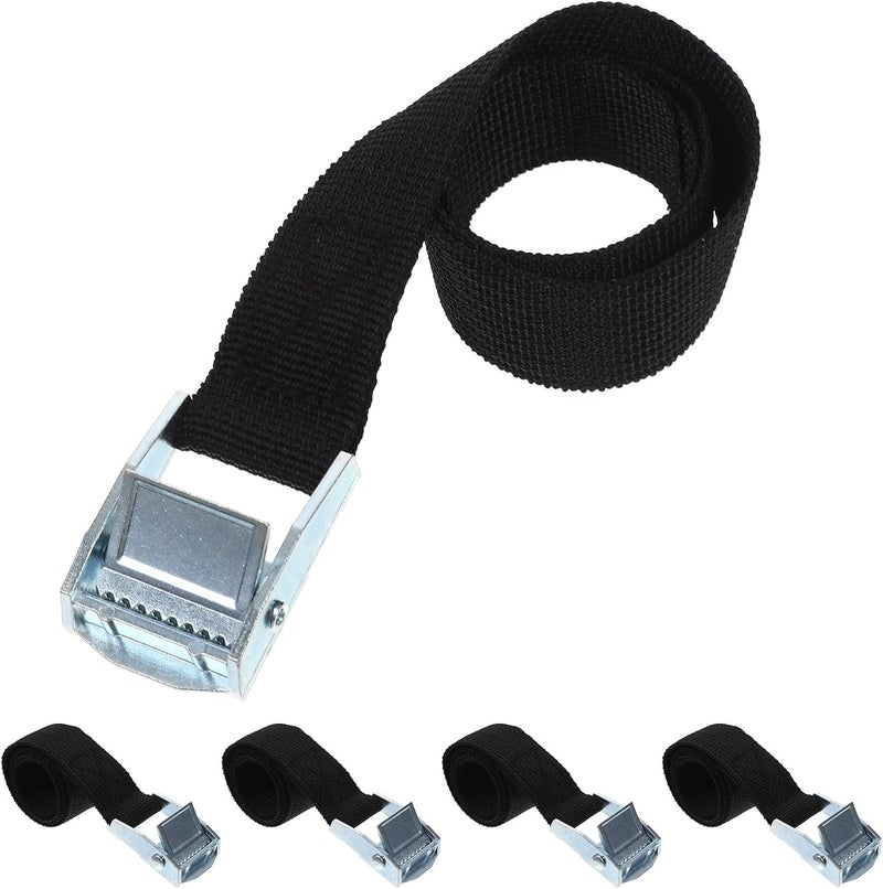 5pcs Adjustable Ratchet Tie Down Straps 2.5cm X 50cm Heavy Duty Buckle Cargo Straps for Securing Luggage and Equipment - Image 1