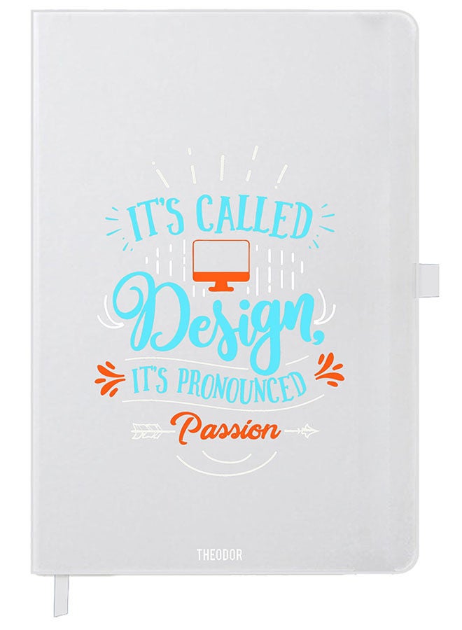 Theodor Designer A5 Thick White Hardcover Notebook Its Called Design - Image 1