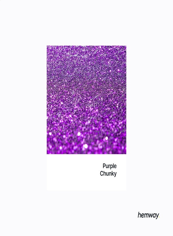 Hemway Craft Glitter Shaker 130g / 4.6oz Glitter for Arts, Crafts, Resin, Tumblers, Nails, Painting, Decoration, Festival, Cosmetic, Body - Chunky (1/40" 0.025" 0.6mm) - Purple - Image 2
