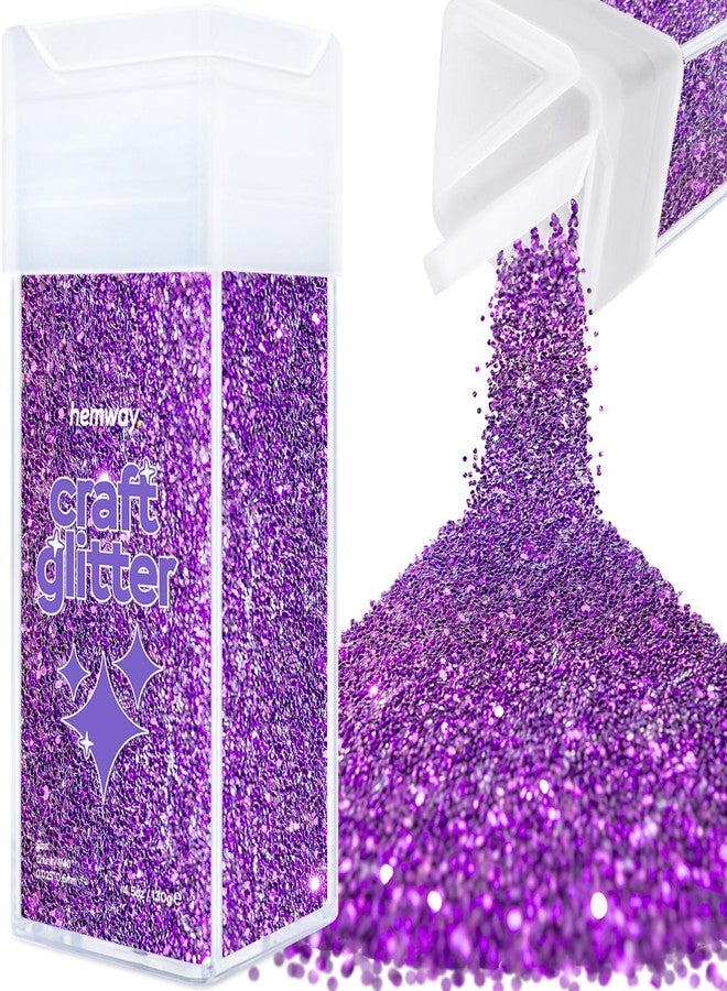 Hemway Craft Glitter Shaker 130g / 4.6oz Glitter for Arts, Crafts, Resin, Tumblers, Nails, Painting, Decoration, Festival, Cosmetic, Body - Chunky (1/40" 0.025" 0.6mm) - Purple - Image 1