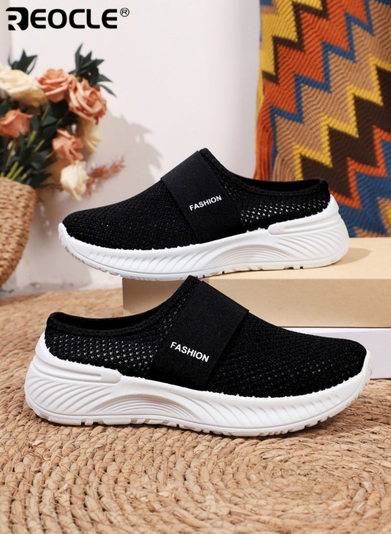 REOCLE Women's Slip On Casual Sneakers Breathable Mesh Upper Soft Cushioned Insole and Durable Rubber Sole Low Top Design for Beach Vacations Travel and Summer Outings - Image 5
