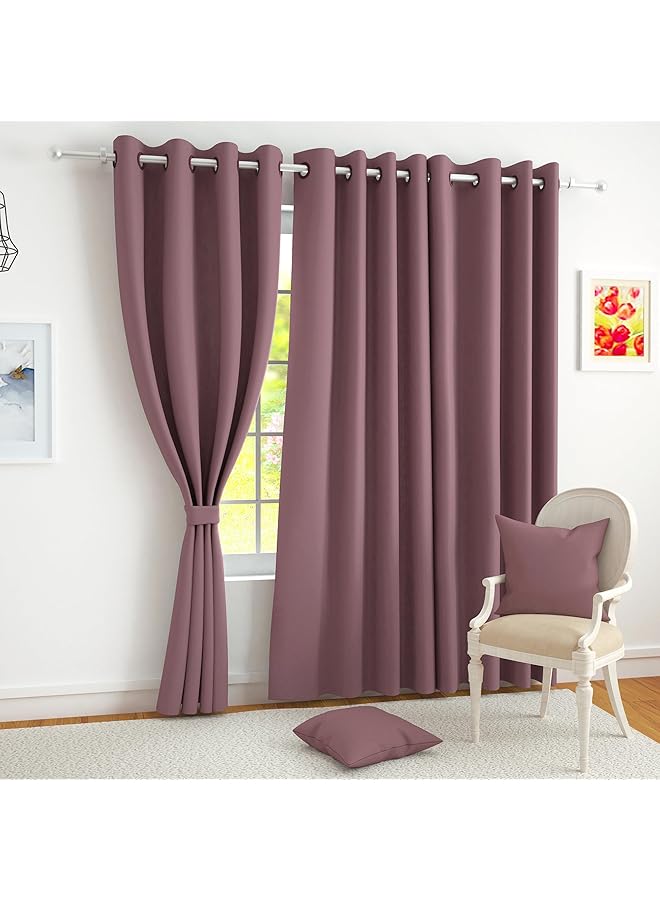 إيروريكس ستائر تعتيم للنوافذ بطول 5 أقدام، قطعة واحدة، طباعة سادة، تعتيم الغرفة، ستارة تعتيم الغرفة غير شفافة لغرفة المعيشة وغرفة النوم والصالة، 118 × 152 سم، لون بورجوندي، تعتيم 100 بالمائة - Image 1