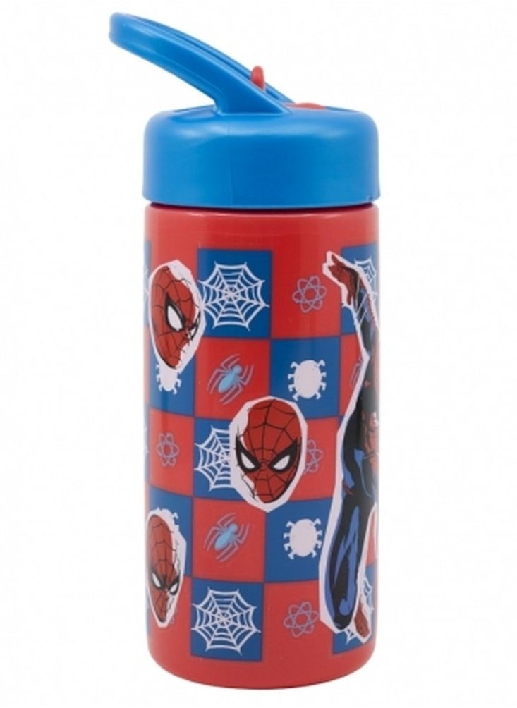 STOR STOR PLAYGROUND SIPPER BOTTLE 410 ML SPIDERMAN ARACHNID GRID  - Image 2