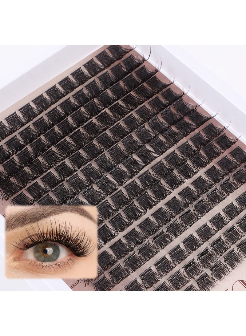 CMAYOME 168-Cluster 3D DIY Individual False Eyelashes, 8-18mm Mixed Length Natural Cluster Lashes, Reusable Segment Lashes for Beginners & Home Lash Styling - Image 4