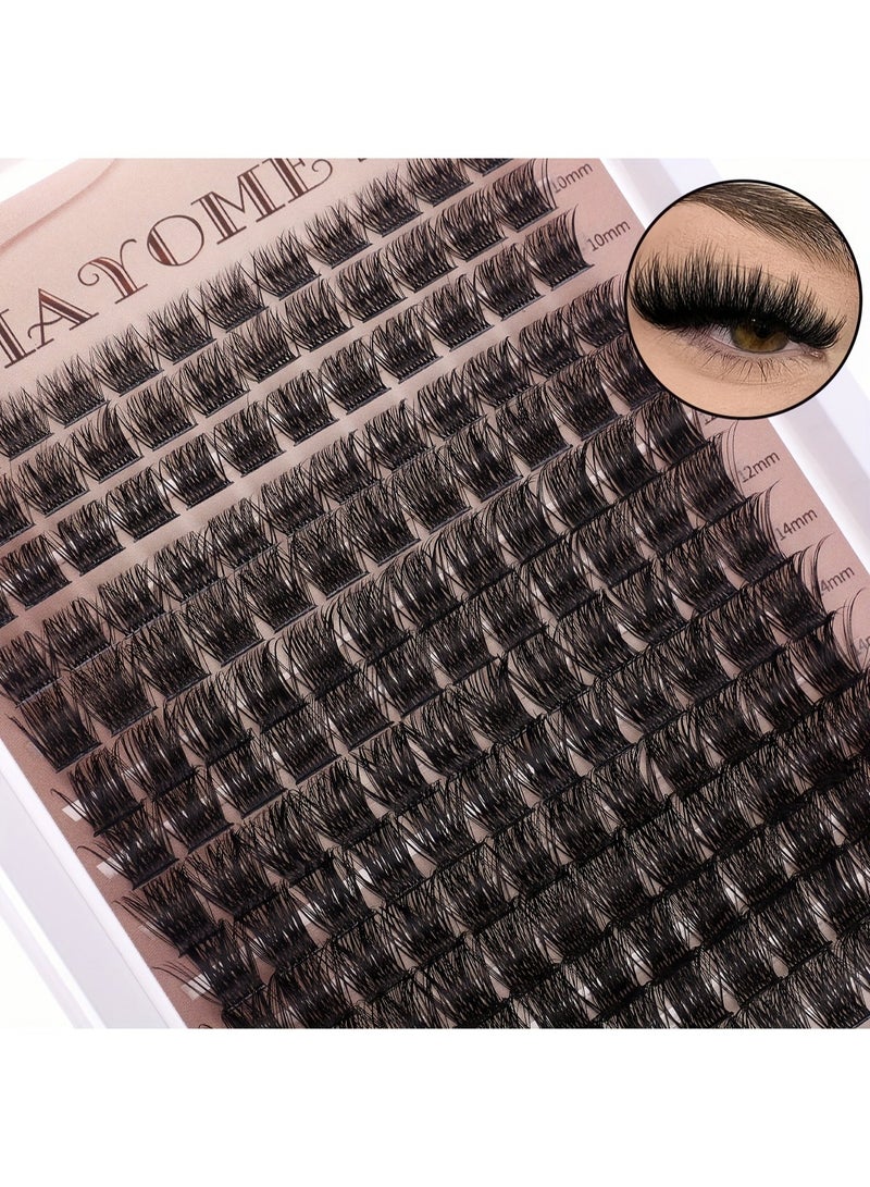 CMAYOME 168-Cluster 3D DIY Individual False Eyelashes, 8-18mm Mixed Length Natural Cluster Lashes, Reusable Segment Lashes for Beginners & Home Lash Styling - Image 5