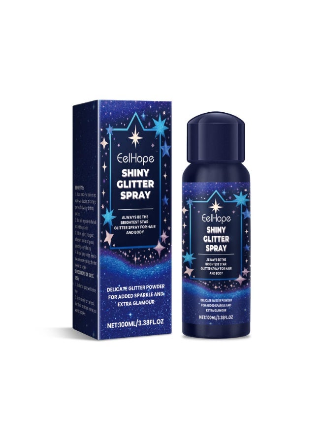 Excefore Body Glitter Spray, Face Glitter Spray, Body Glitter Hairspray for Stage Makeup, Quick-Drying Waterproof Body Shimmery Spray, for Festival Concert Party (100ml)  - Image 5
