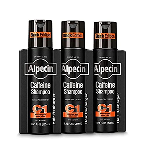 Alpecin Caffeine Shampoo C1 Black Edition with Bold Fragrance 8.45 oz (Pack of 3) I Hair Performance Enhancer Promotes Natural Hair Growth and Thickness I Energizes Scalp - Image 1