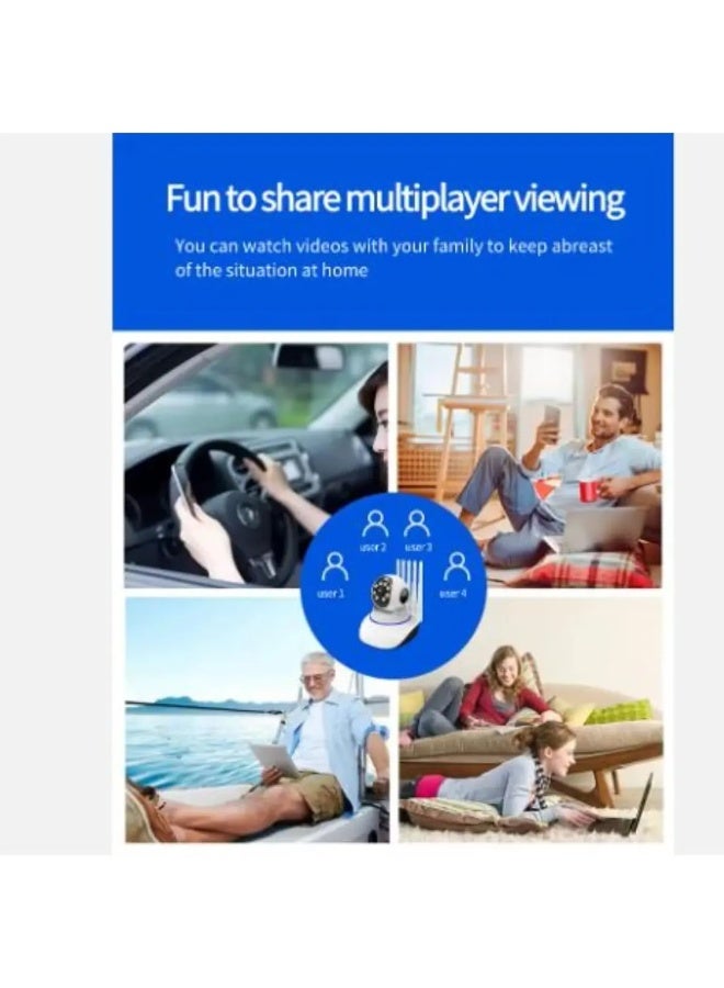توب كور كاميرا مراقبة 2MP PTZ واي فاي مع رؤية ليلية، صوت ثنائي الاتجاه، دعم بطاقة TF، إعداد عبر الهوتسبوت، ومشاهدة عن بُعد - Image 3