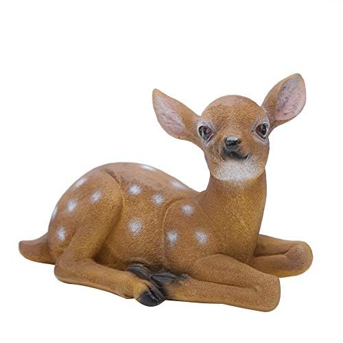 The Decorshed Resin Baby Deer Set of 2 for Home Decor, Garden Decor, Tray Decor, Brown - Image 2