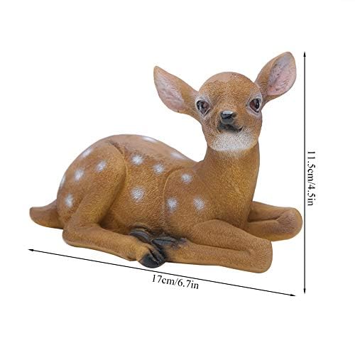 The Decorshed Resin Baby Deer Set of 2 for Home Decor, Garden Decor, Tray Decor, Brown - Image 4
