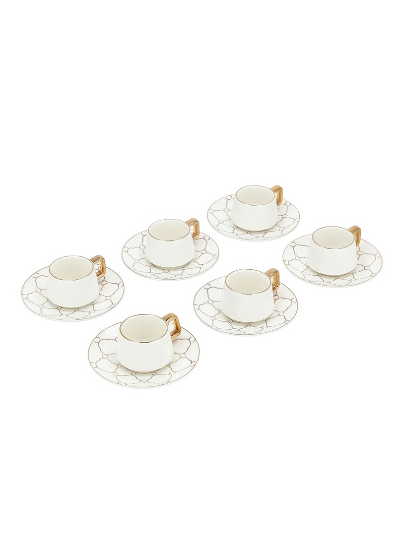 12 Pcs Porcelain Turkish Coffee Set - Image 3