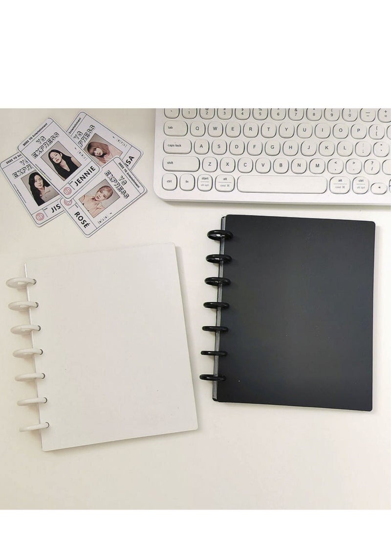 Captaintech Photocard Binder 3 Inch Photocard Holder Book Sleeves with 30Pcs Inner Pages Idol Album Business Cards Collect 6 Ring Photo Protectors hold 240 Cards - Image 2