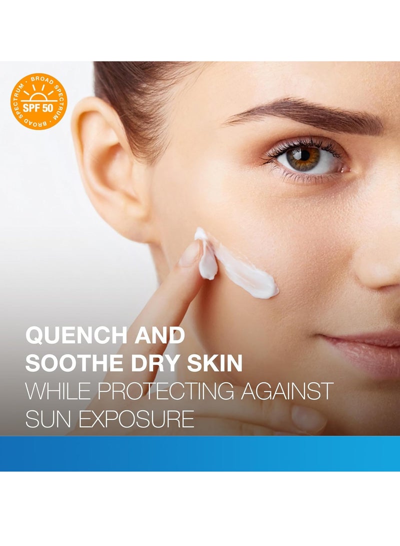 Neutrogena Hydro Boost Hyaluronic Acid Face Moisturizer with Sunscreen, Broad Spectrum SPF 50, Fragrance Free Facial Moisturizer to Hydrate & Soothe Dry Skin 1.7 fl. ozFluid Ounce - Image 3